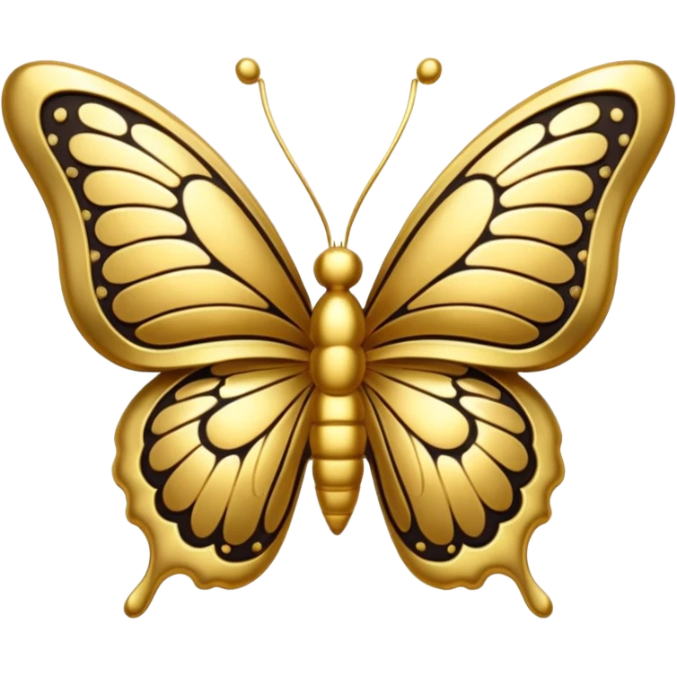 butterfly made out of gold emoji