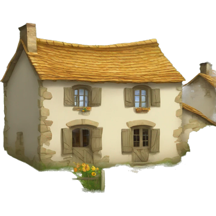 Vieille maison de ferme emoji