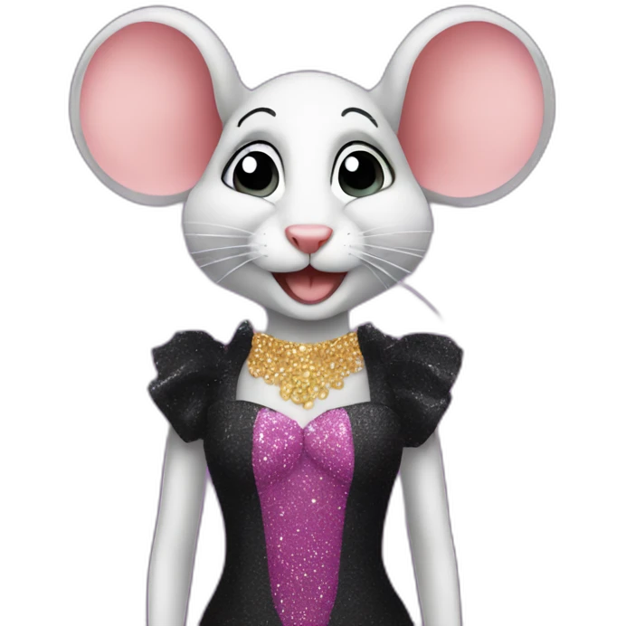 Mouse as a Drag Queen emoji