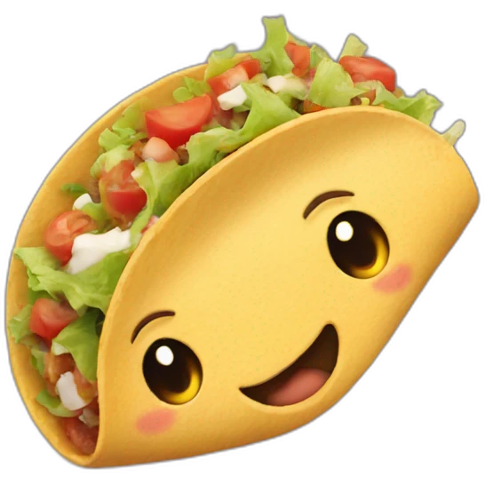 Happy taco emoji