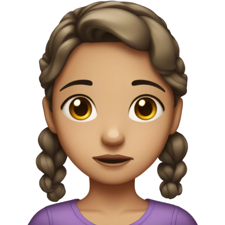 girl with a hair bow on her head and tears in her eyes emoji
