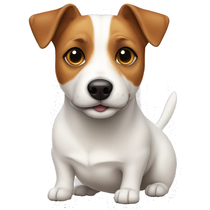 fat dog Jack Russell Terrier full body emoji