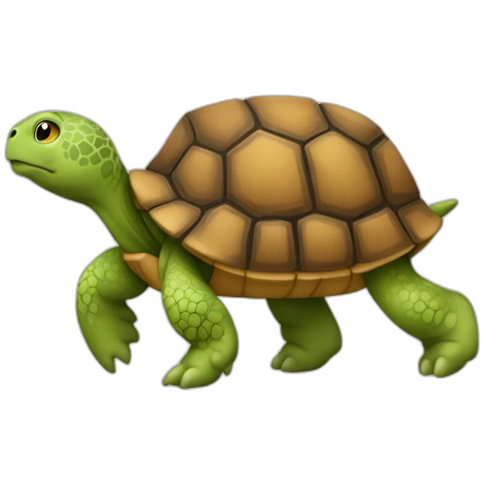 Une tortue sur une cheval emoji