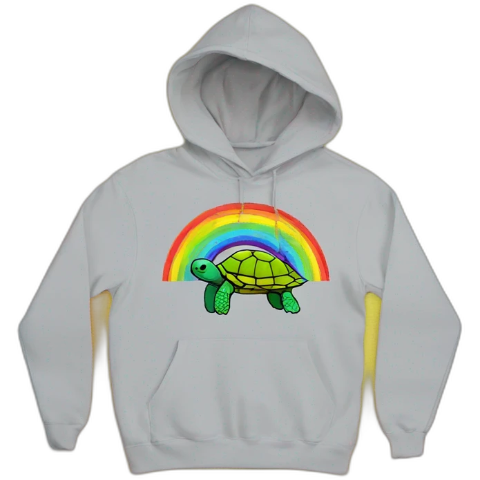 turtle rainbow hoodie groovy emoji