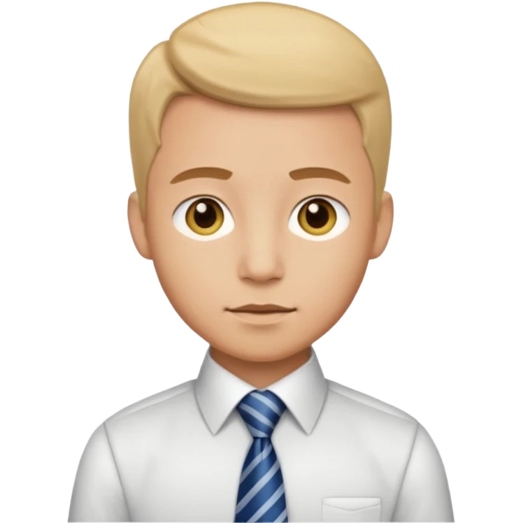 office boy with tie  emoji