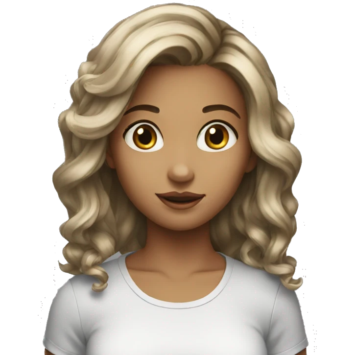 Girl short air whait emoji