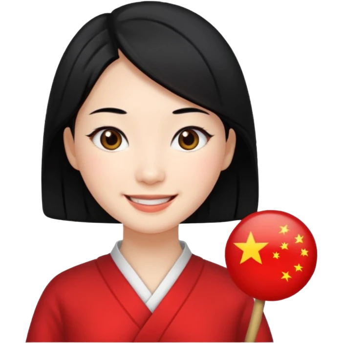 chinese woman smiling emoji