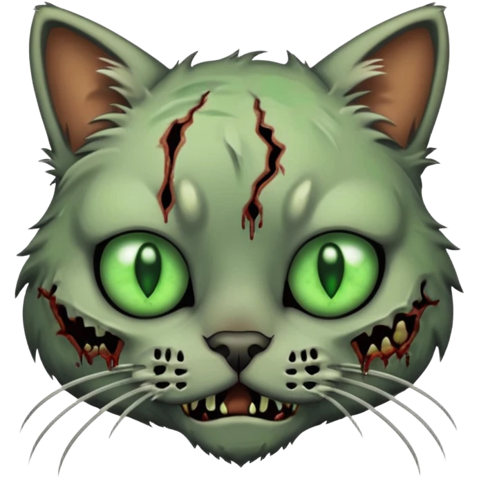 Zombie cat emoji