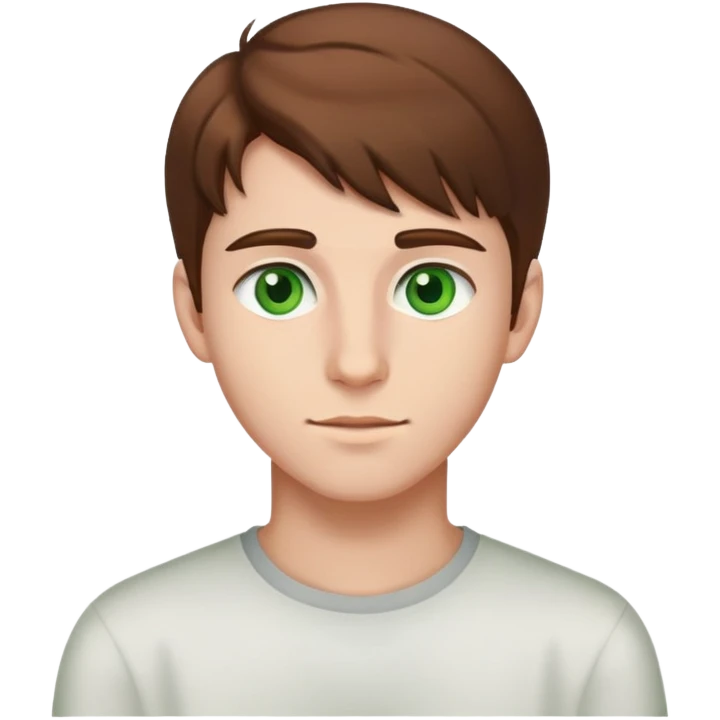 Mec de 19 ans chez eux court marron avec yeux vert qui est le premier  emoji