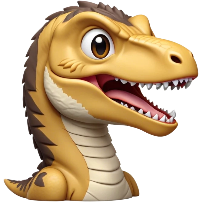 Cinematic Cute Yawning jurassic park Velociraptor Portrait Emoji, Head tilted slightly with a dramatic, wide-open yawn, showcasing a lean, powerful body with a relaxed snout and sleepy, half-closed eyes that hint at both ferocity and fatigue, Simplified yet irresistibly cute features, highly detailed, glowing with a soft, cozy prehistoric glow, high shine, relaxed yet expressive, stylized with a hint of whimsical ancient ease, soft glowing outline, capturing the essence of a drowsy yet endearing jurassic park Velociraptor that appears ready to stretch and yawn its way out of the screen! emoji