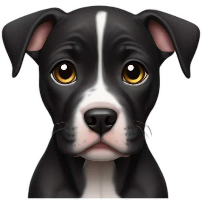 black pitbull puppy emoji