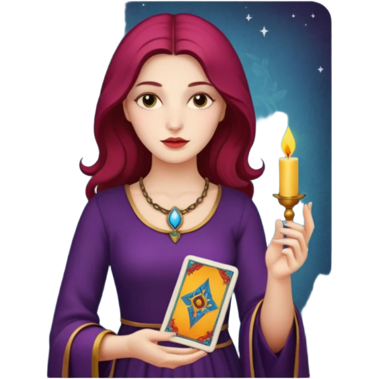 modern woman has tarot card emoji