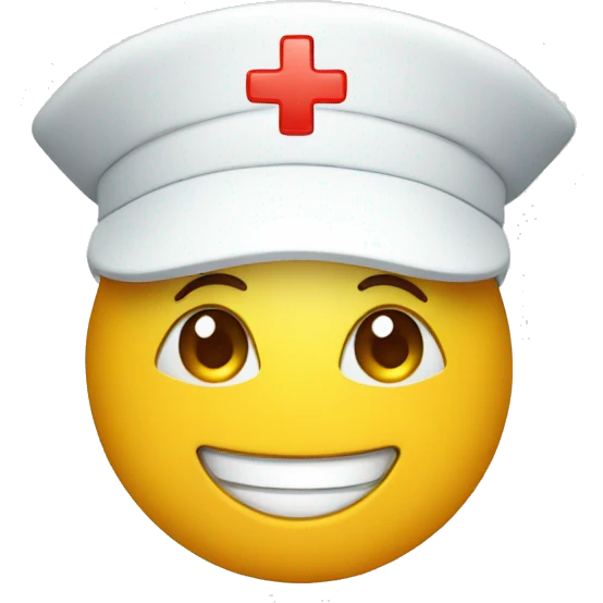 smiling face with nurse hat emoji