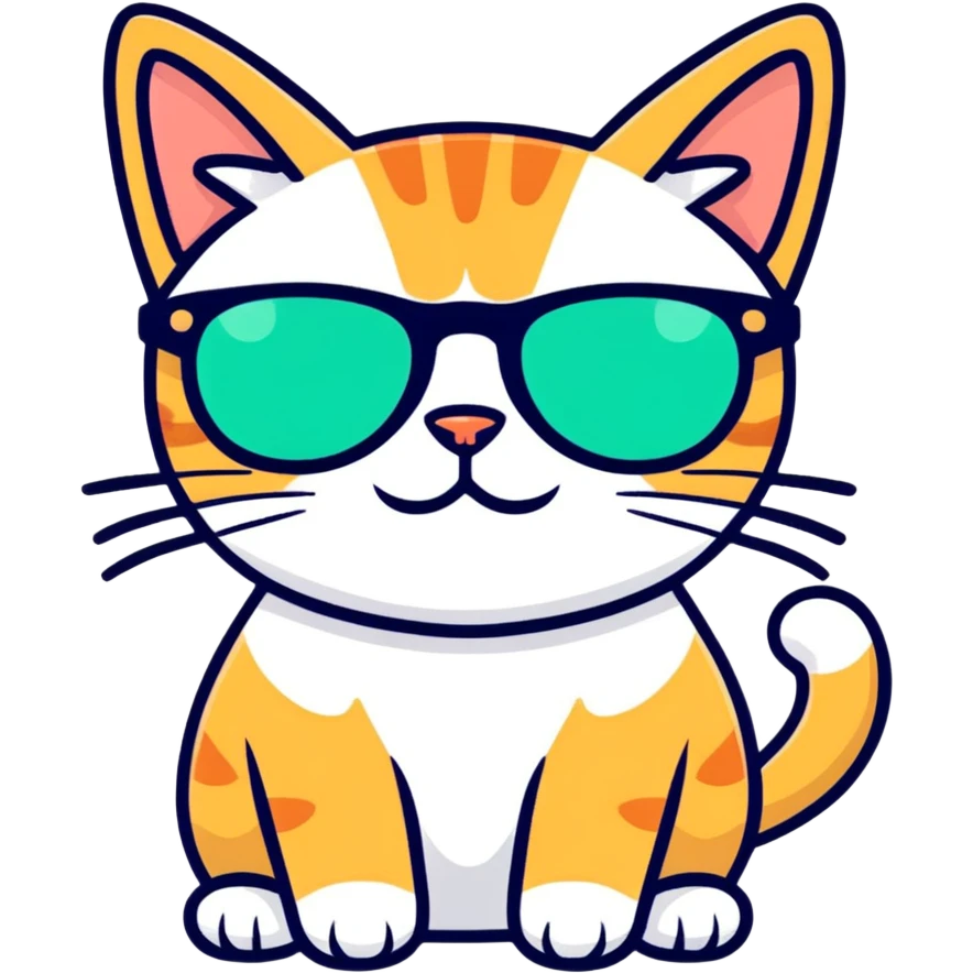 Cat with sunglasses emoji