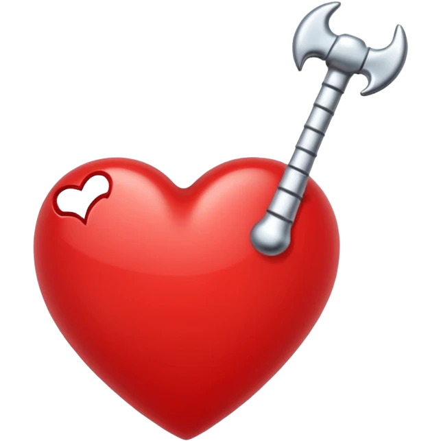 red heart emoji with a bone through it instead of an arrow emoji