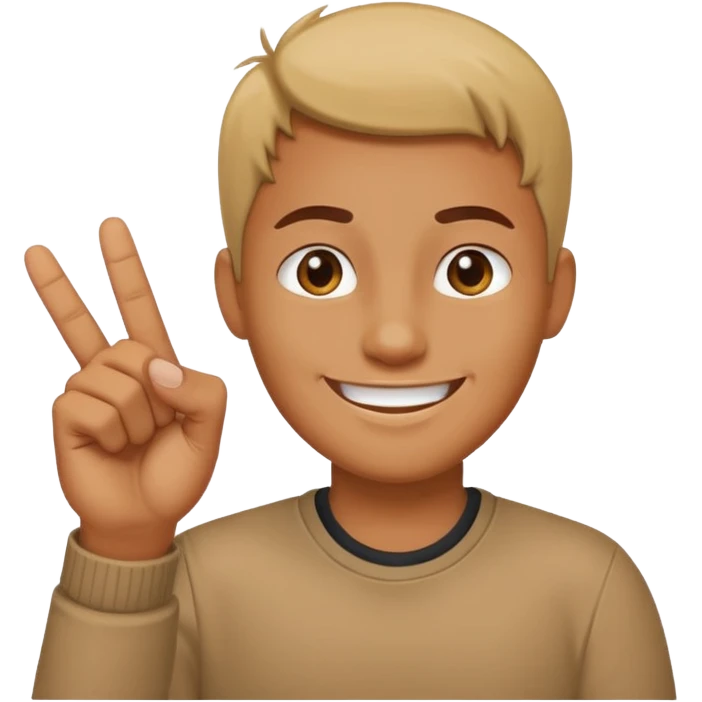 Smiling with middle finger emoji