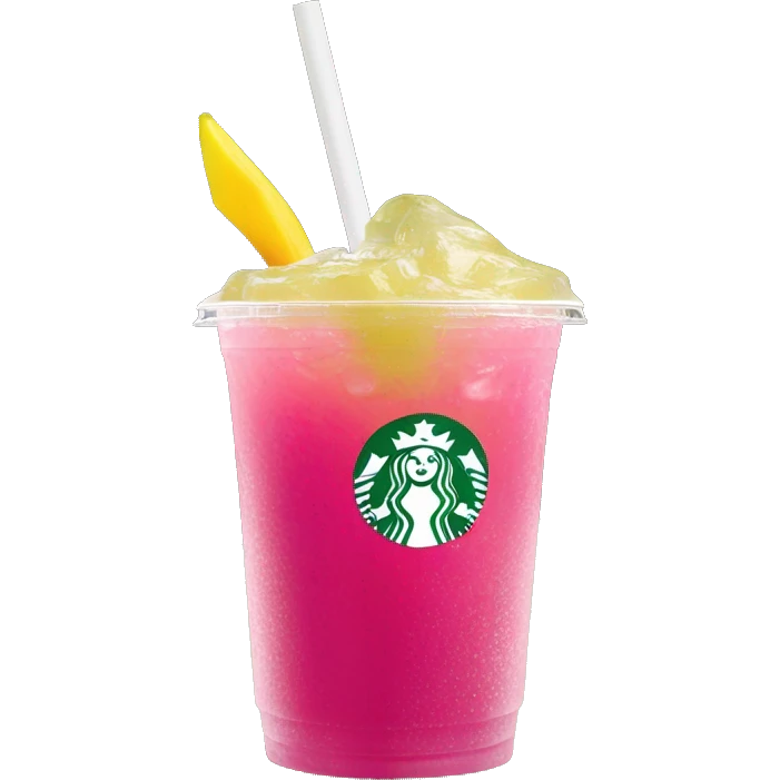Starbucks mango dragon fruit lemonade refresher  emoji