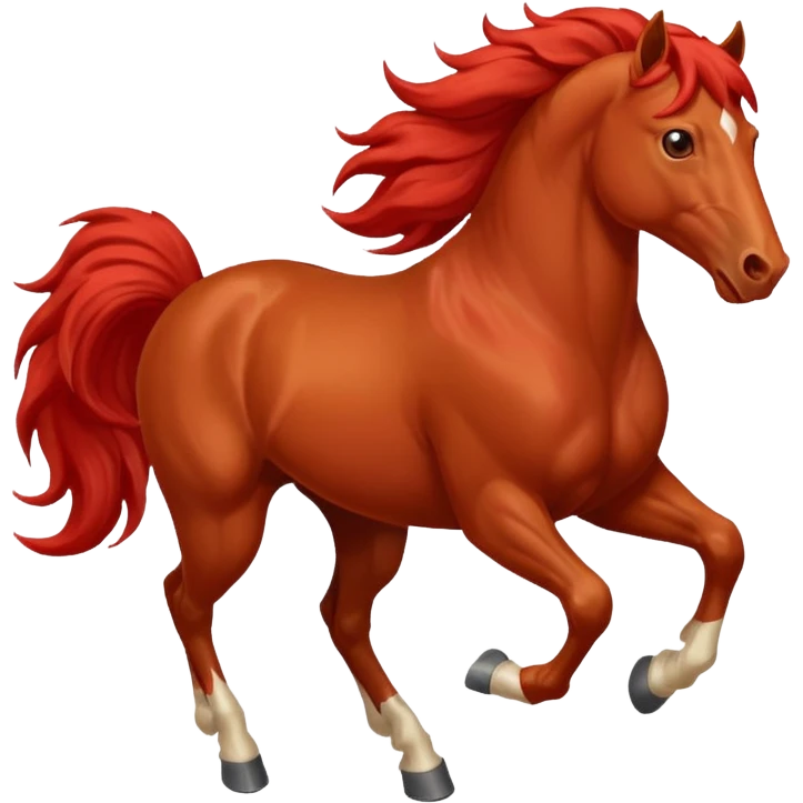 red horse 2026 year agressive running happiness and money follows emoji