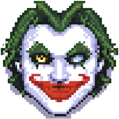 heart with joker face features emoji