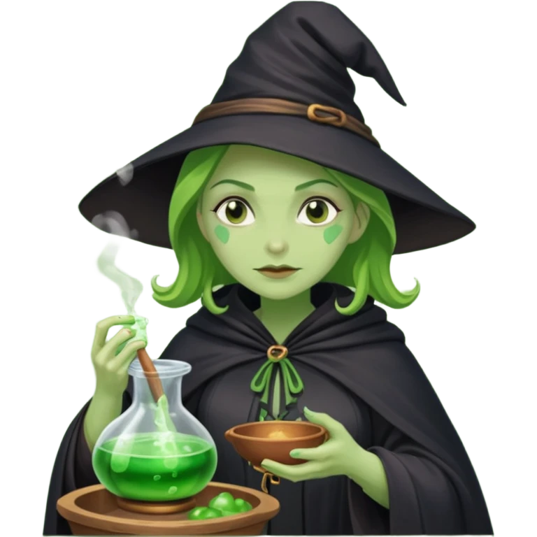 green witch cooking potion emoji