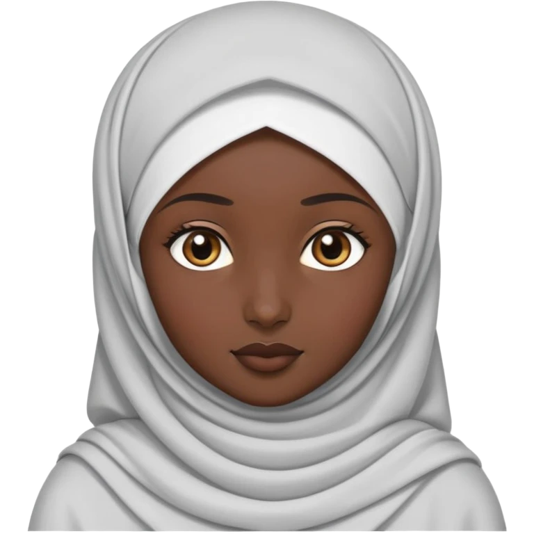 Dark skin girl wearing hijab Muslim  emoji