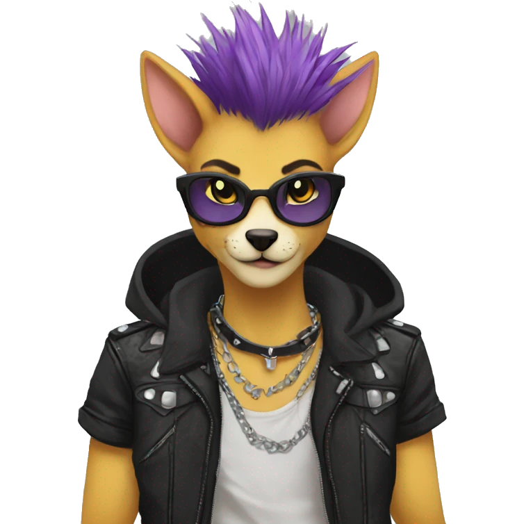 Punk Anthro Fursona emoji