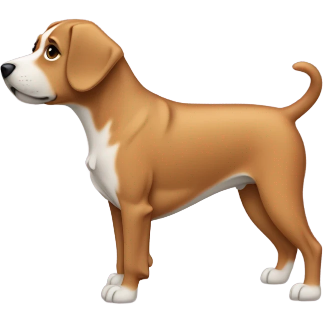 Dog with a low taper fade ￼ emoji