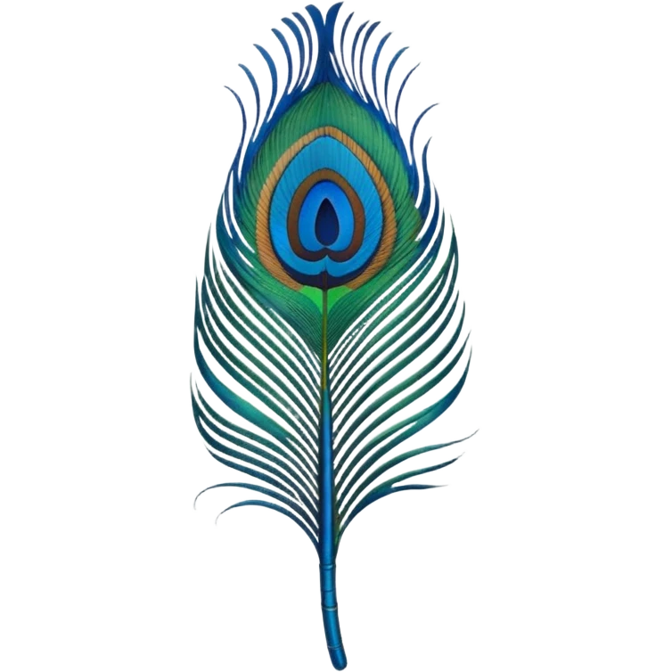 I need the single feather of peacock which indicated lord krishna  emoji