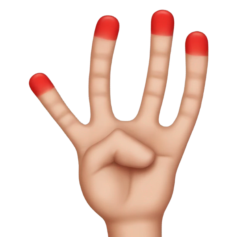 red finger emoji