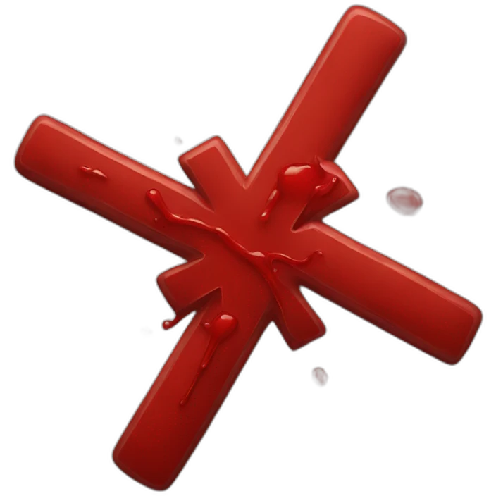 Blood red cross emoji