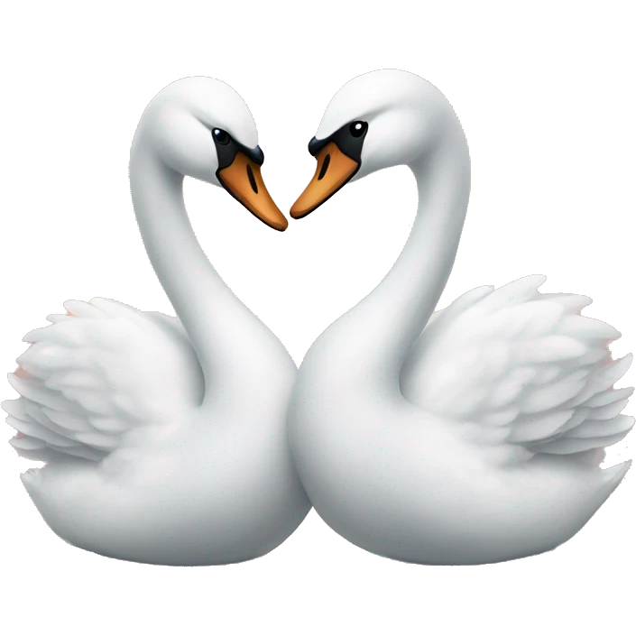2 swans in love emoji