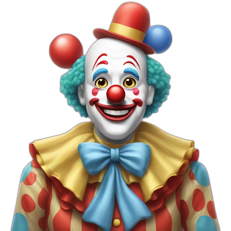 a clown with a circo in back of him emoji