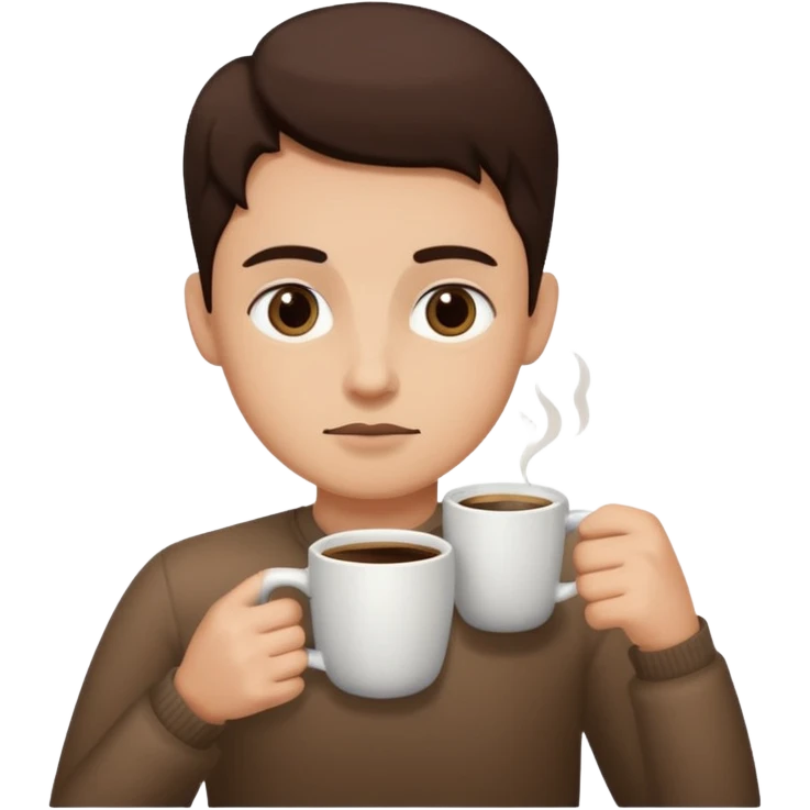 Simple Balance waage mit kaffe auf der starken seite und schlaf auf der schwachen seite emoji