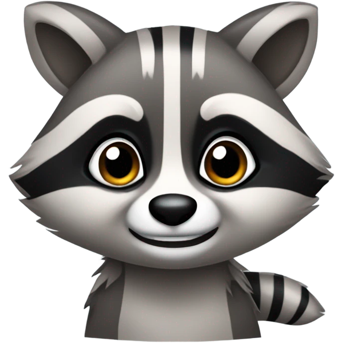raccoon smirking emoji