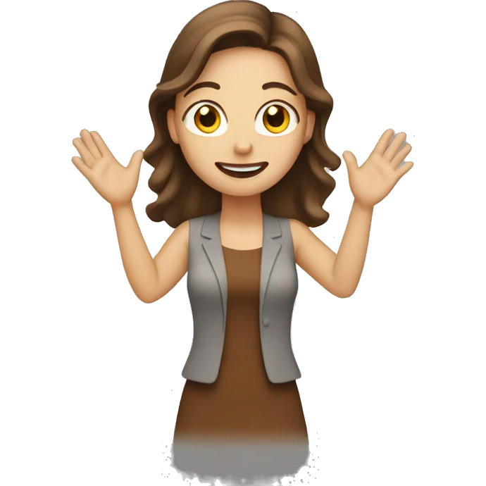 White women with brown hair clapping   emoji