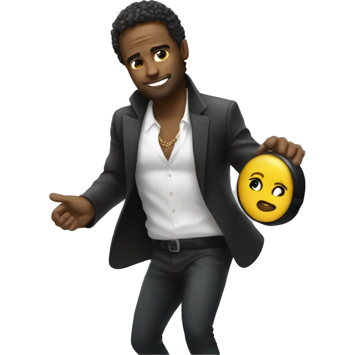 Persona que le gusta bailar con vinilo emoji