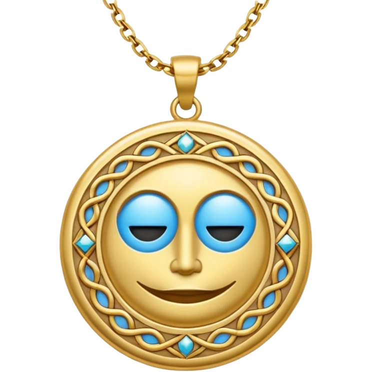hippie logo necklace emoji