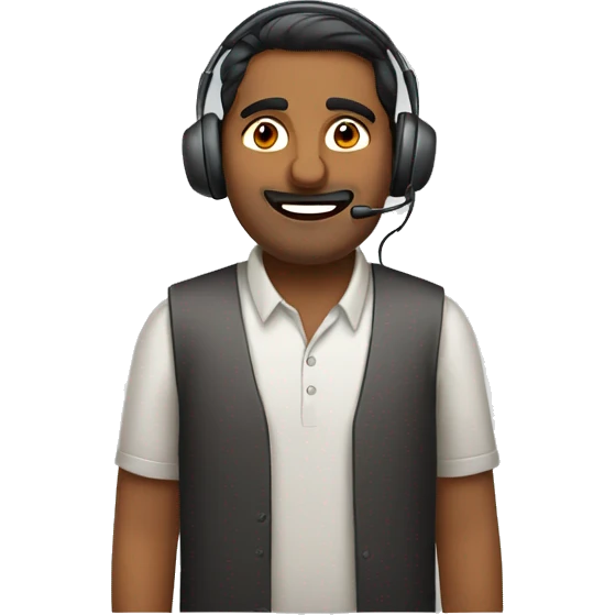 Indian men in call center  emoji