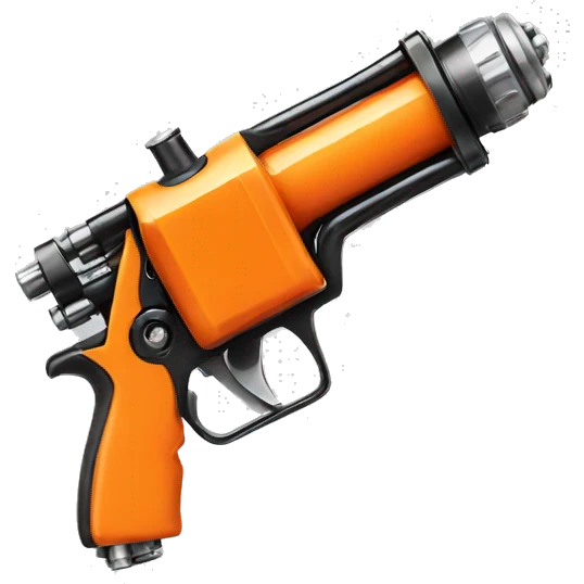 Tattoo gun orange emoji