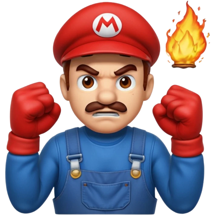 Mario angry emoji