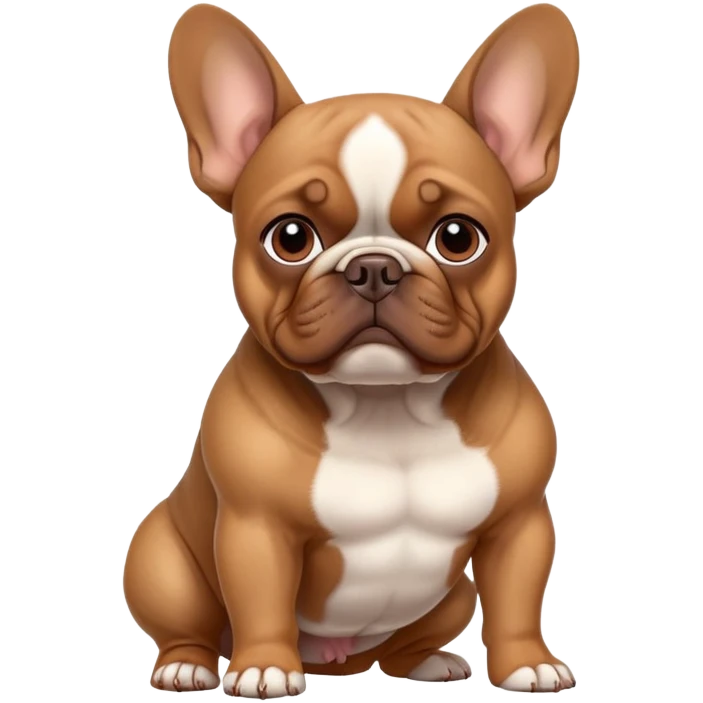 Brown French bulldog emoji