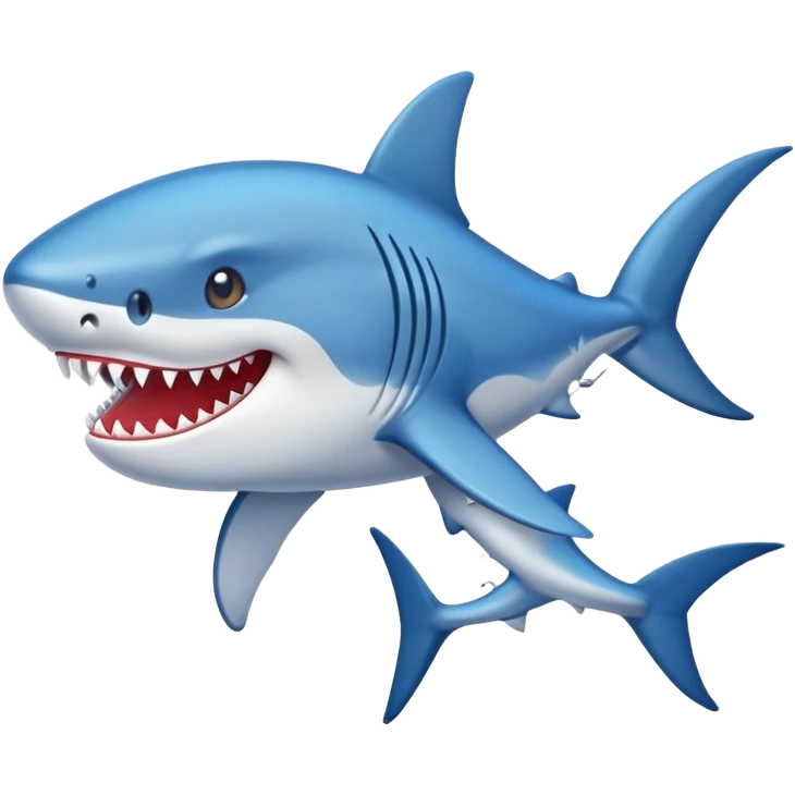 Tiburón con tenis azules emoji