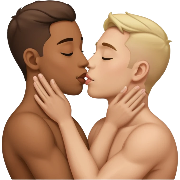 2 gay men kissing while having anal sex emoji