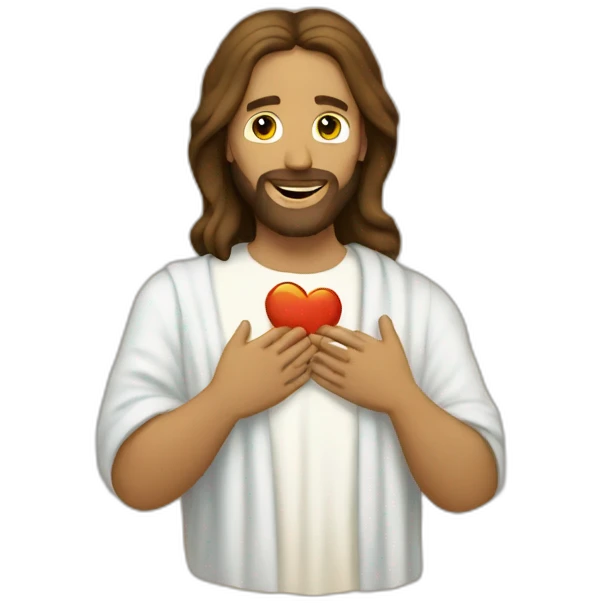 Jesus loving the world  emoji