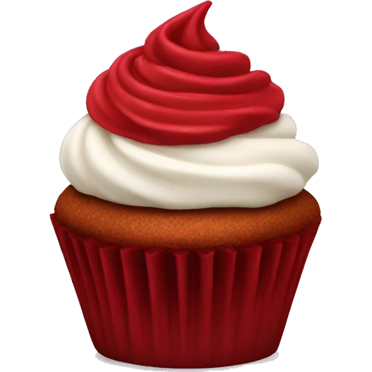 red velvet cupcake emoji