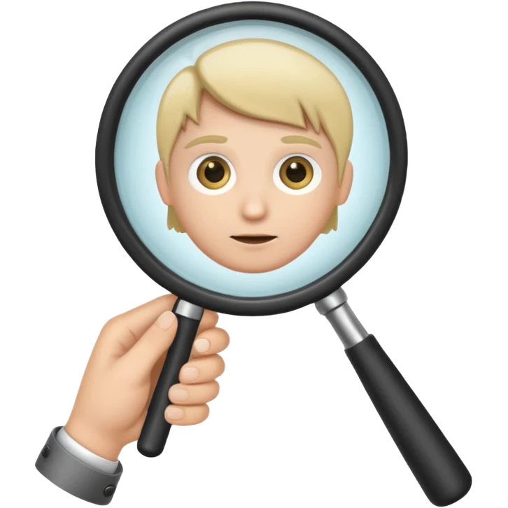 hand usign a Magnifier emoji