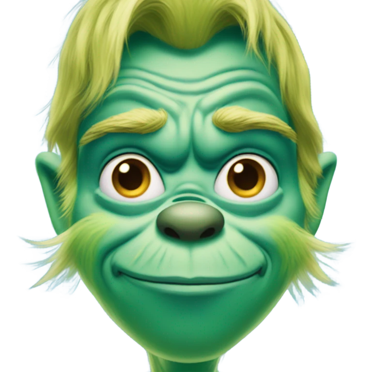 The grinch but he is blue and has a gold chain on emoji