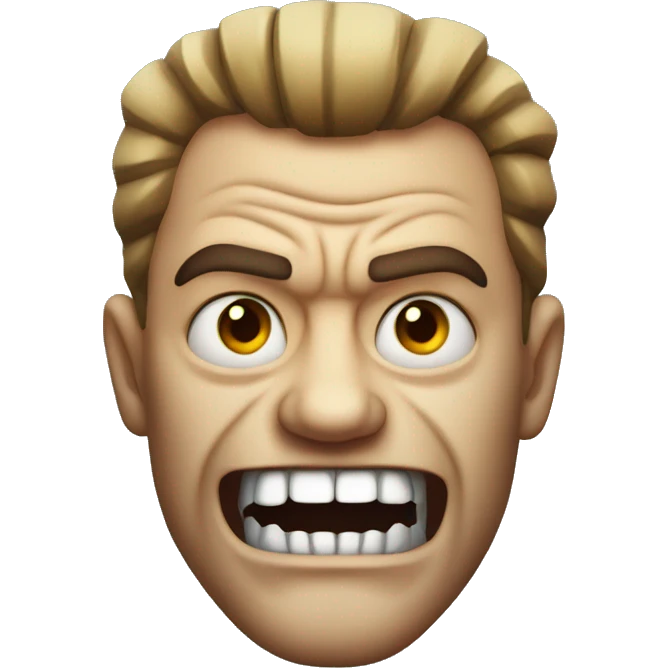 very scary man with sharp teeth angry  emoji