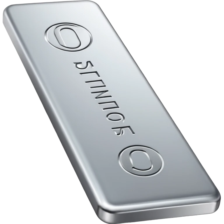 silver bar, silver text emoji