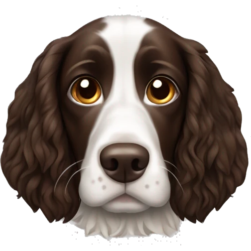 Liver tri roan springer spaniel dog emoji